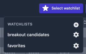 Watchlist selector location